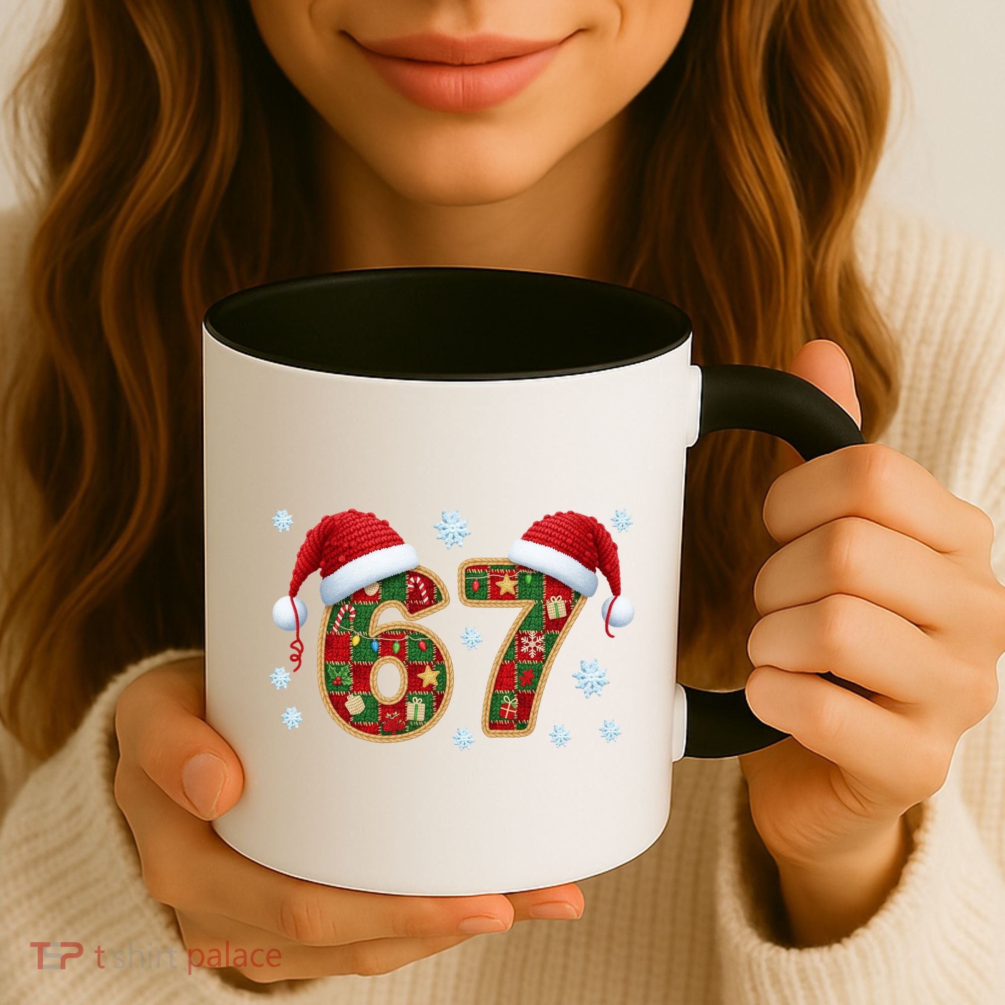 Christmas 67 With Santa Hat Coffee Mug