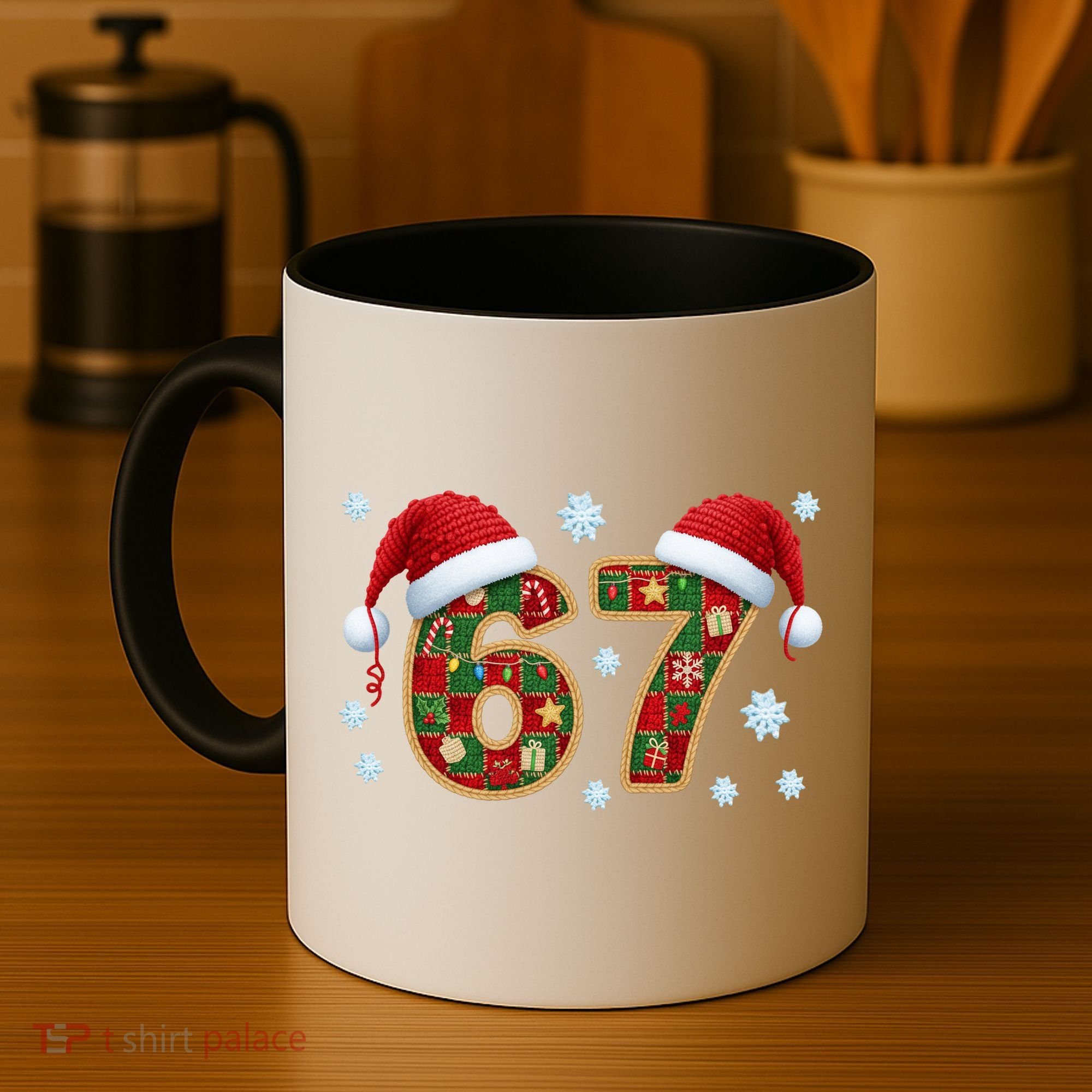 Christmas 67 With Santa Hat Coffee Mug