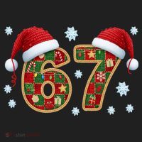 Christmas 67 With Santa Hat Beanie thumb 2