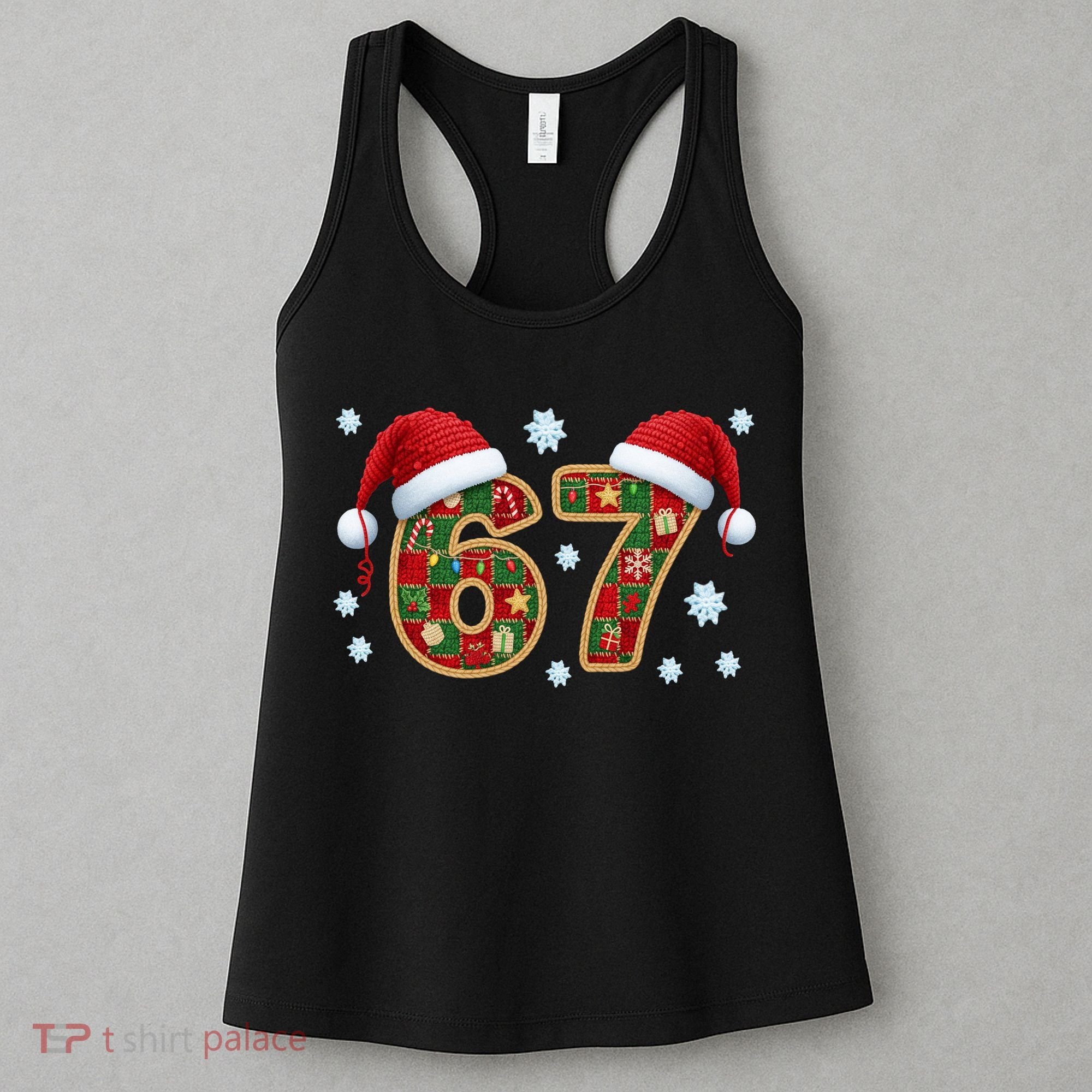 Christmas 67 With Santa Hat Women's Tank Top