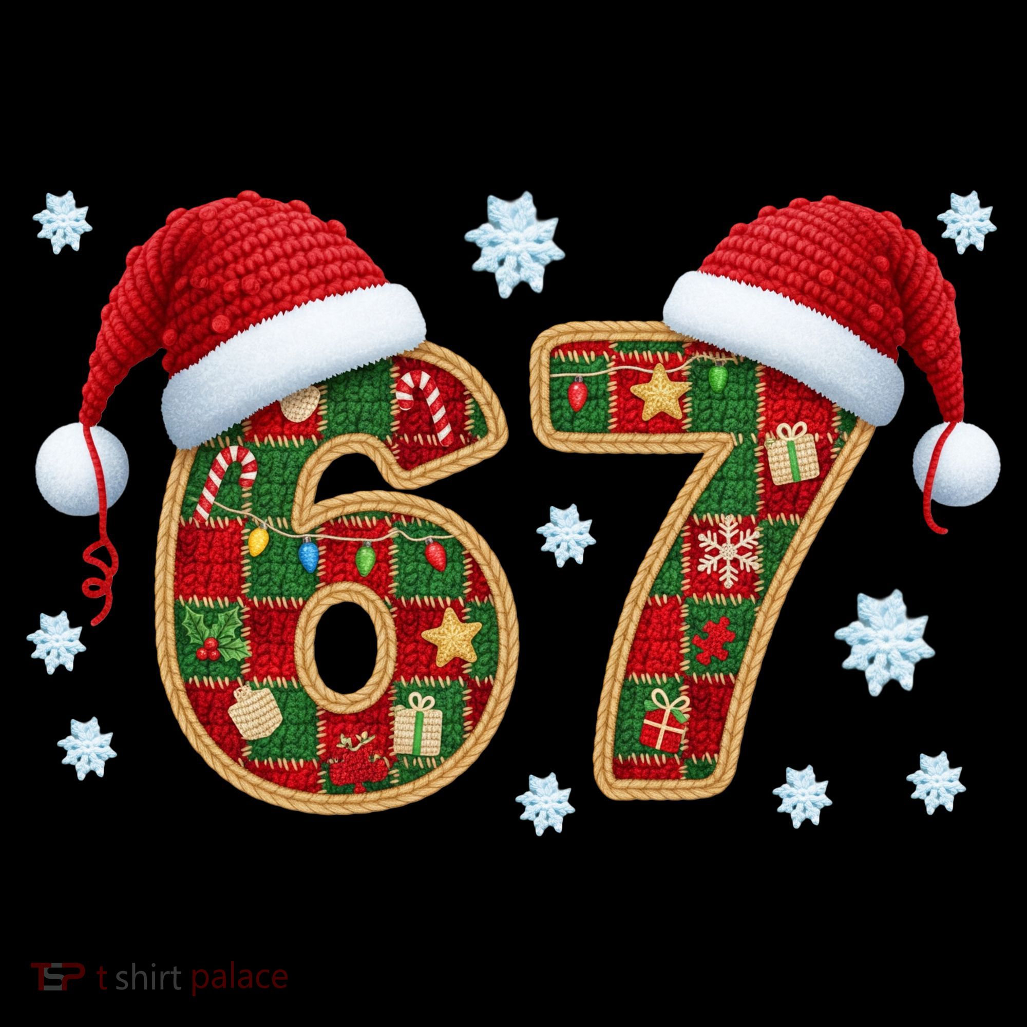 Christmas 67 With Santa Hat Toddler Hoodie