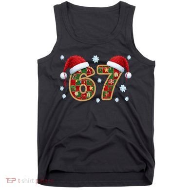 Christmas 67 With Santa Hat Tank Top