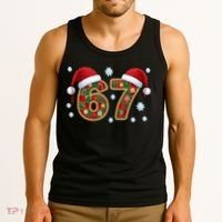 Christmas 67 With Santa Hat Tank Top thumb 3