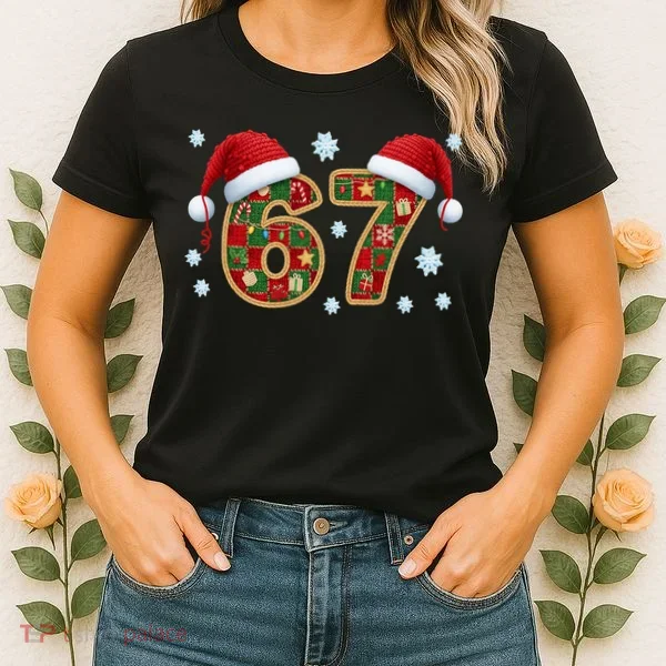 Christmas 67 With Santa Hat Women's T-Shirt