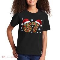 Christmas 67 With Santa Hat Kids T-Shirt thumb 2