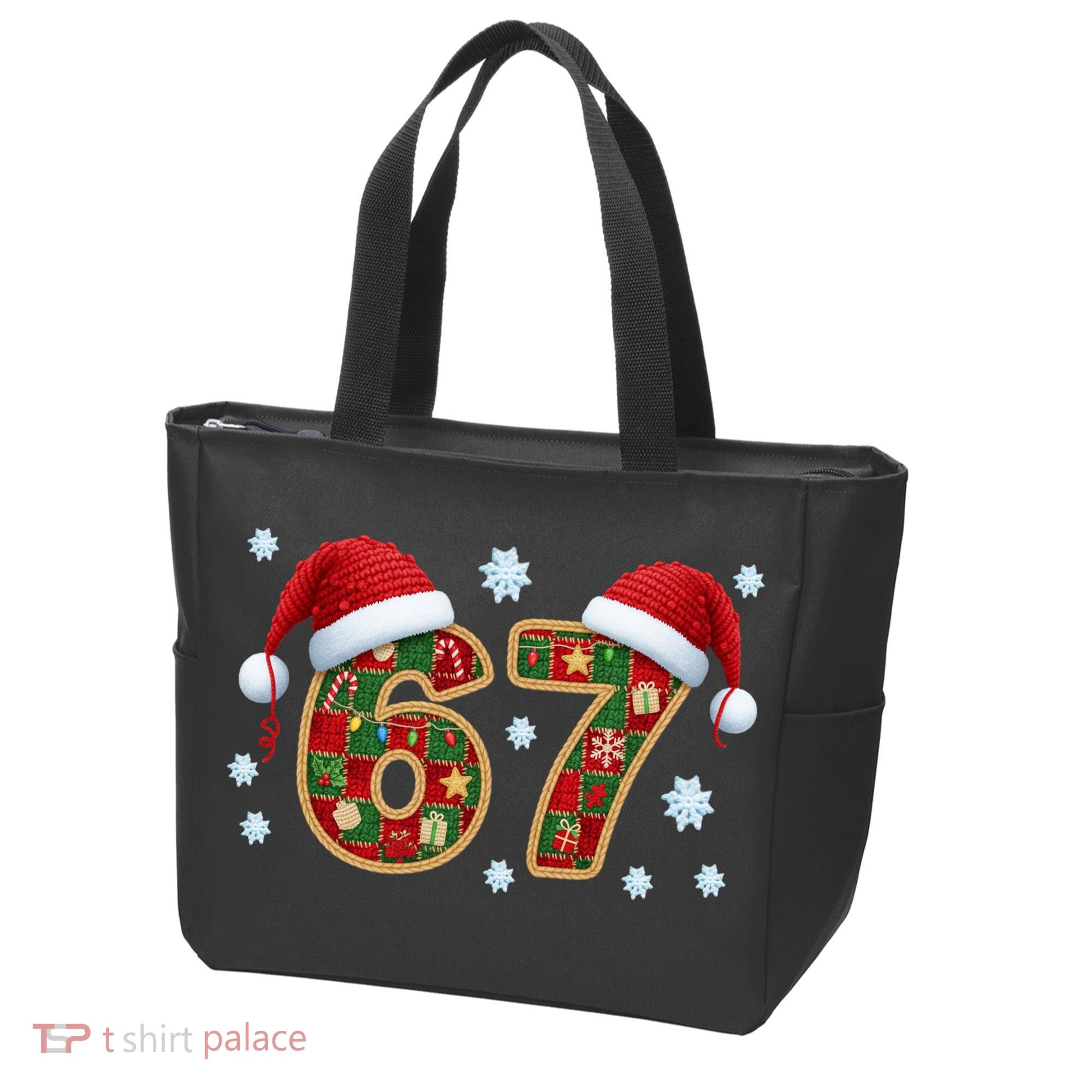 Christmas 67 With Santa Hat Tote Bag