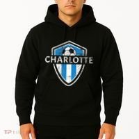 Charlotte 704 Jersey Fan Badge Distressed Hoodie thumb 2