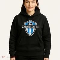 Charlotte 704 Jersey Fan Badge Distressed Hoodie thumb 5