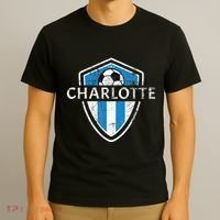 Charlotte 704 Jersey Fan Badge Distressed T-Shirt thumb 3