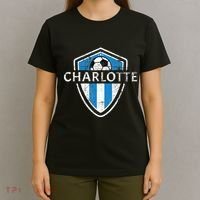 Charlotte 704 Jersey Fan Badge Distressed T-Shirt thumb 4