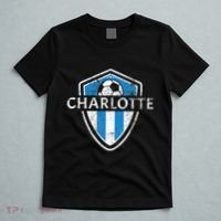 Charlotte 704 Jersey Fan Badge Distressed T-Shirt thumb 5