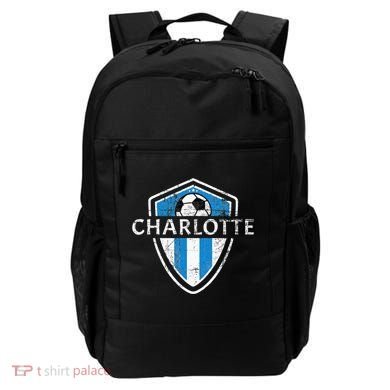 Charlotte 704 Jersey Fan Badge Distressed Backpack