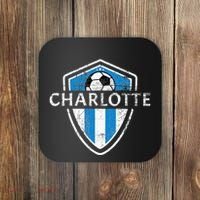 Charlotte 704 Jersey Fan Badge Distressed Coaster thumb 0
