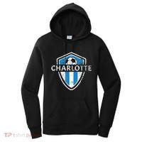 Charlotte 704 Jersey Fan Badge Distressed Women's Hoodie thumb 0