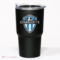 Charlotte 704 Jersey Fan Badge Distressed Tumbler thumb 0