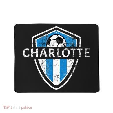 Charlotte 704 Jersey Fan Badge Distressed Mousepad