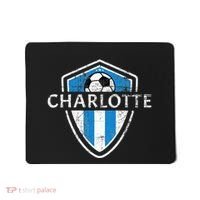 Charlotte 704 Jersey Fan Badge Distressed Mousepad thumb 0
