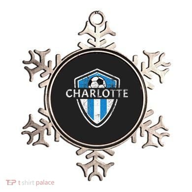 Charlotte 704 Jersey Fan Badge Distressed Ornament
