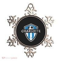 Charlotte 704 Jersey Fan Badge Distressed Ornament thumb 0