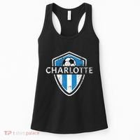 Charlotte 704 Jersey Fan Badge Distressed Women's Tank Top thumb 0