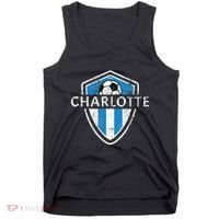 Charlotte 704 Jersey Fan Badge Distressed Tank Top thumb 0