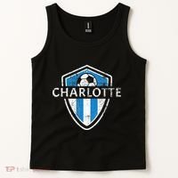 Charlotte 704 Jersey Fan Badge Distressed Tank Top thumb 2