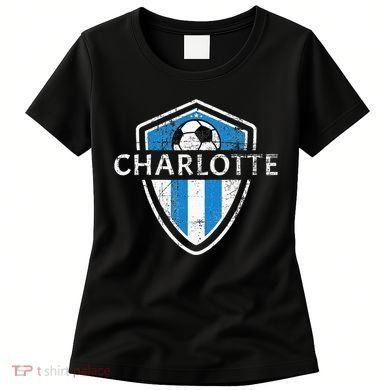 Charlotte 704 Jersey Fan Badge Distressed Women's T-Shirt