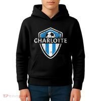 Charlotte 704 Jersey Fan Badge Distressed Kids Hoodie thumb 4