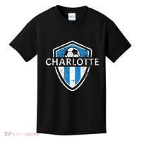 Charlotte 704 Jersey Fan Badge Distressed Kids T-Shirt thumb 0