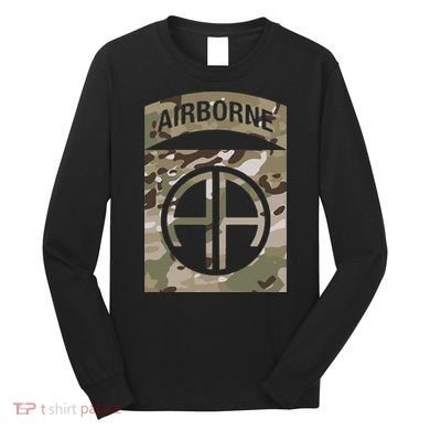 Camo 82nd Airborne Division Ocp Acu Multicam Camouflage Long Sleeve Shirt