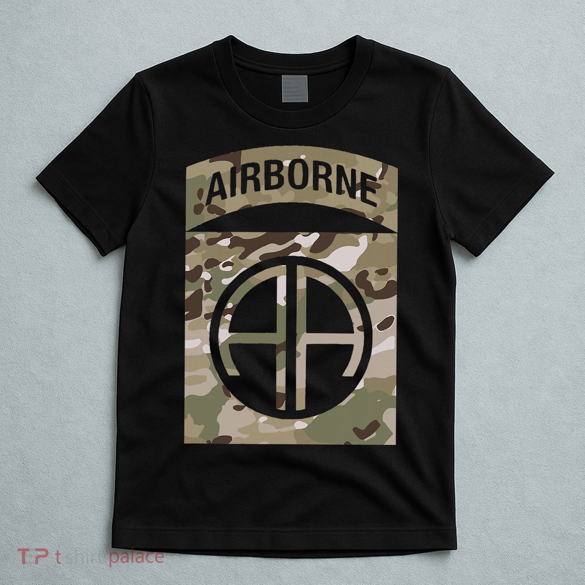 Camo 82nd Airborne Division Ocp Acu Multicam Camouflage T-Shirt