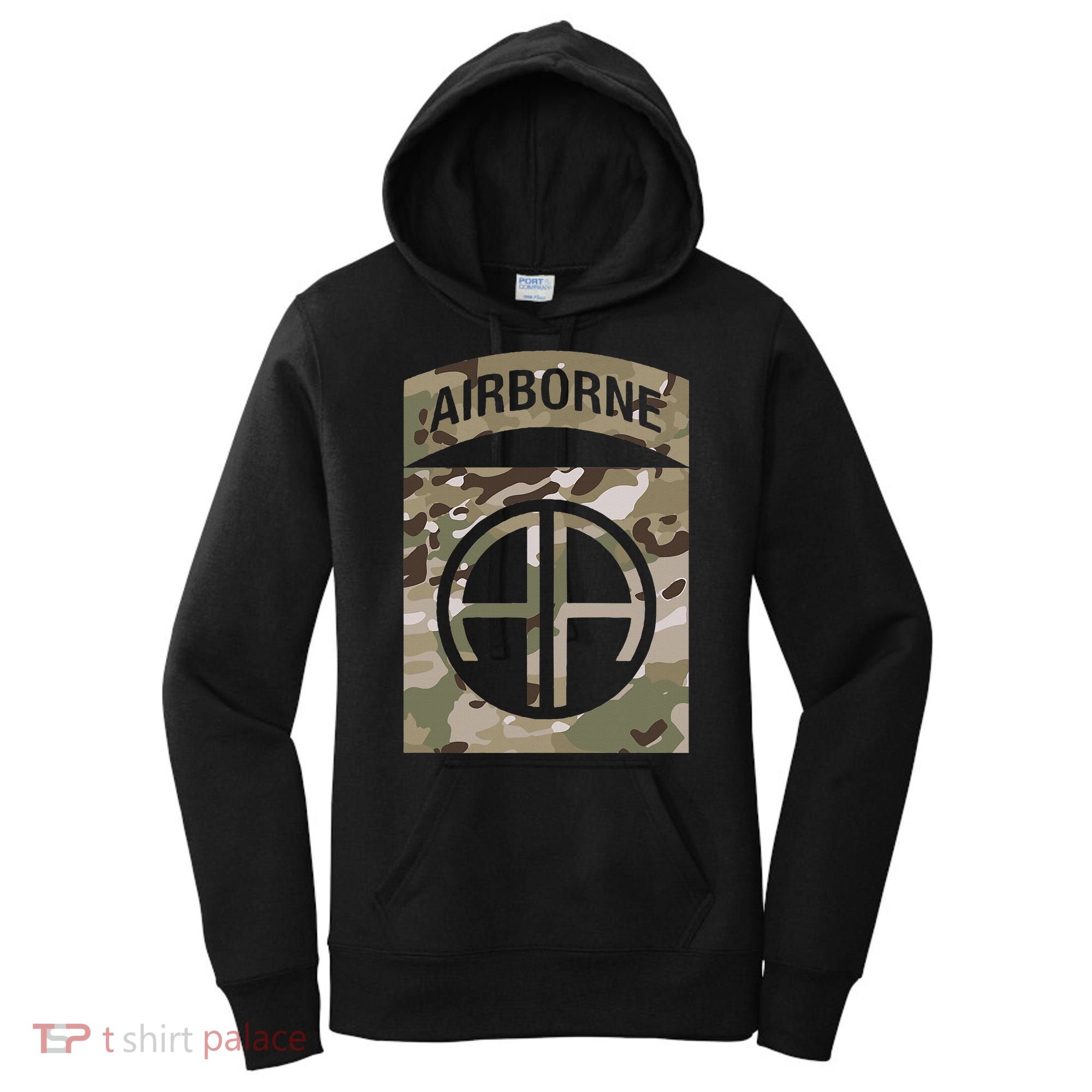 Camo 82nd Airborne Division Ocp Acu Multicam Camouflage Women's Hoodie