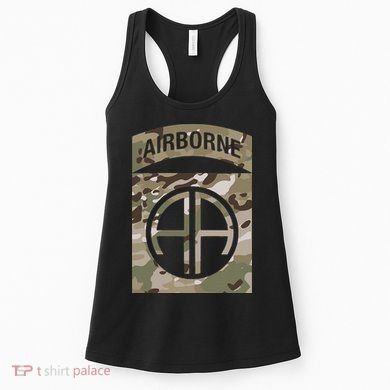 Camo 82nd Airborne Division Ocp Acu Multicam Camouflage Women's Tank Top