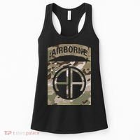 Camo 82nd Airborne Division Ocp Acu Multicam Camouflage Women's Tank Top thumb 0