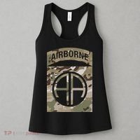 Camo 82nd Airborne Division Ocp Acu Multicam Camouflage Women's Tank Top thumb 3