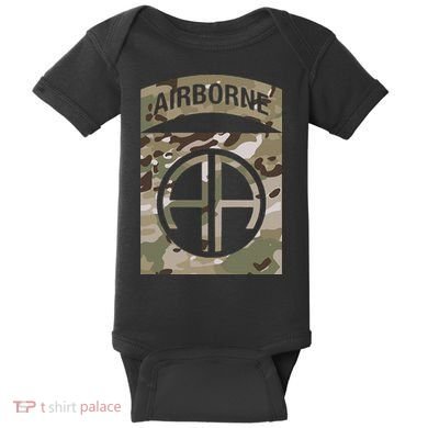Camo 82nd Airborne Division Ocp Acu Multicam Camouflage Baby Bodysuit