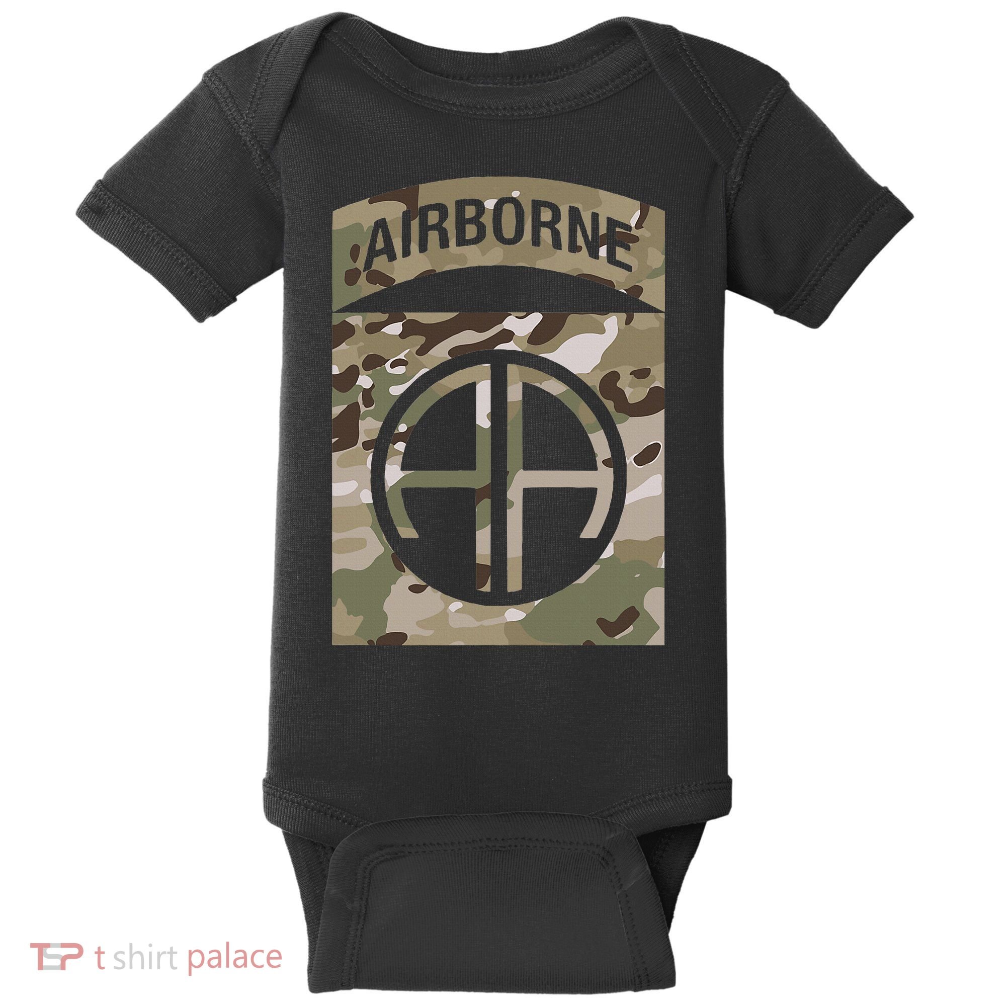 Camo 82nd Airborne Division Ocp Acu Multicam Camouflage Baby Bodysuit