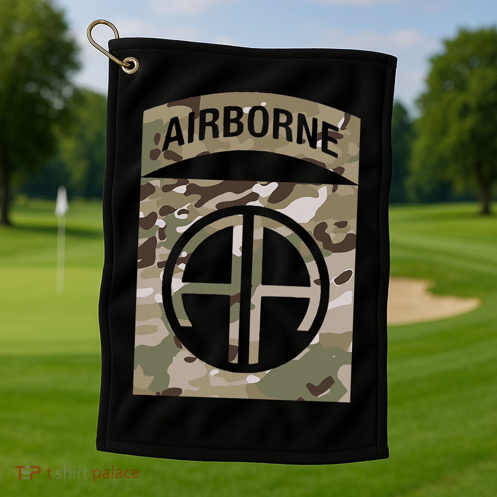 Camo 82nd Airborne Division Ocp Acu Multicam Camouflage Golf Towel