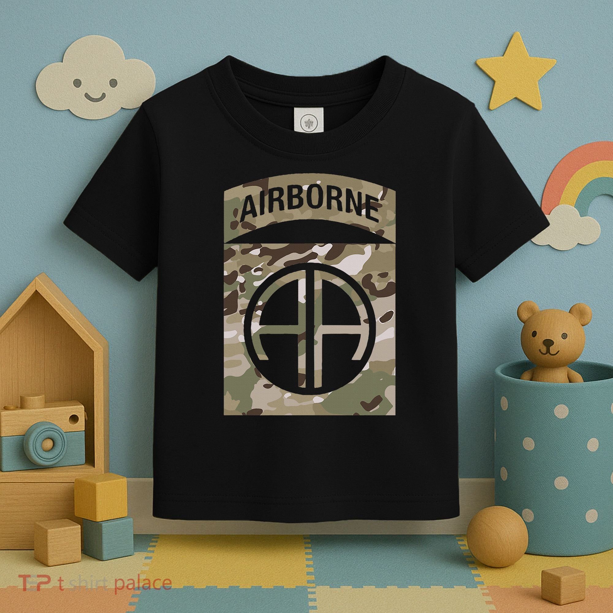 Camo 82nd Airborne Division Ocp Acu Multicam Camouflage Toddler T-Shirt