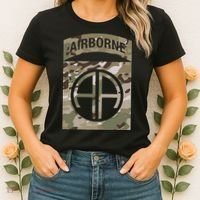 Camo 82nd Airborne Division Ocp Acu Multicam Camouflage Women's T-Shirt thumb 2