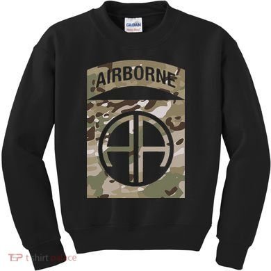 Camo 82nd Airborne Division Ocp Acu Multicam Camouflage Kids Sweatshirt