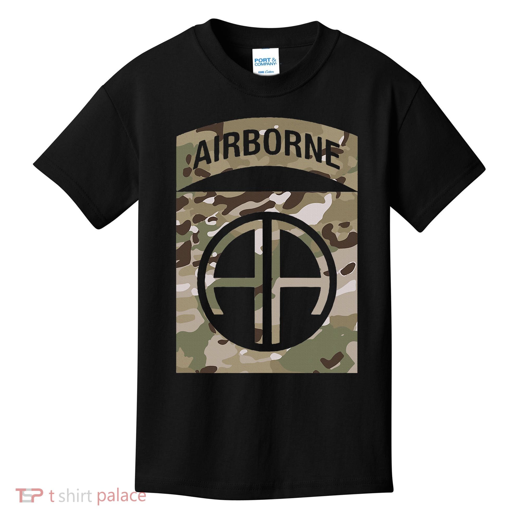 Camo 82nd Airborne Division Ocp Acu Multicam Camouflage Kids T-Shirt