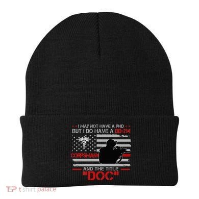 Corpsman 8404 Title Doc DD214 Gift For Corpsman Veteran Beanie