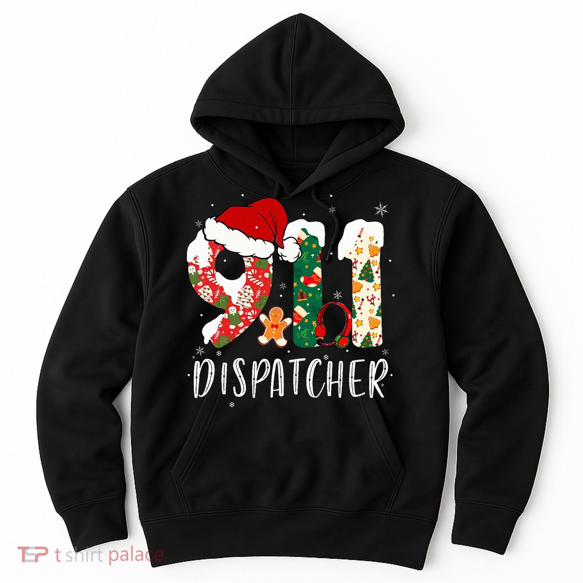 Christmas 911 Dispatcher Santa's Favorite 911 Dispatcher  Hoodie