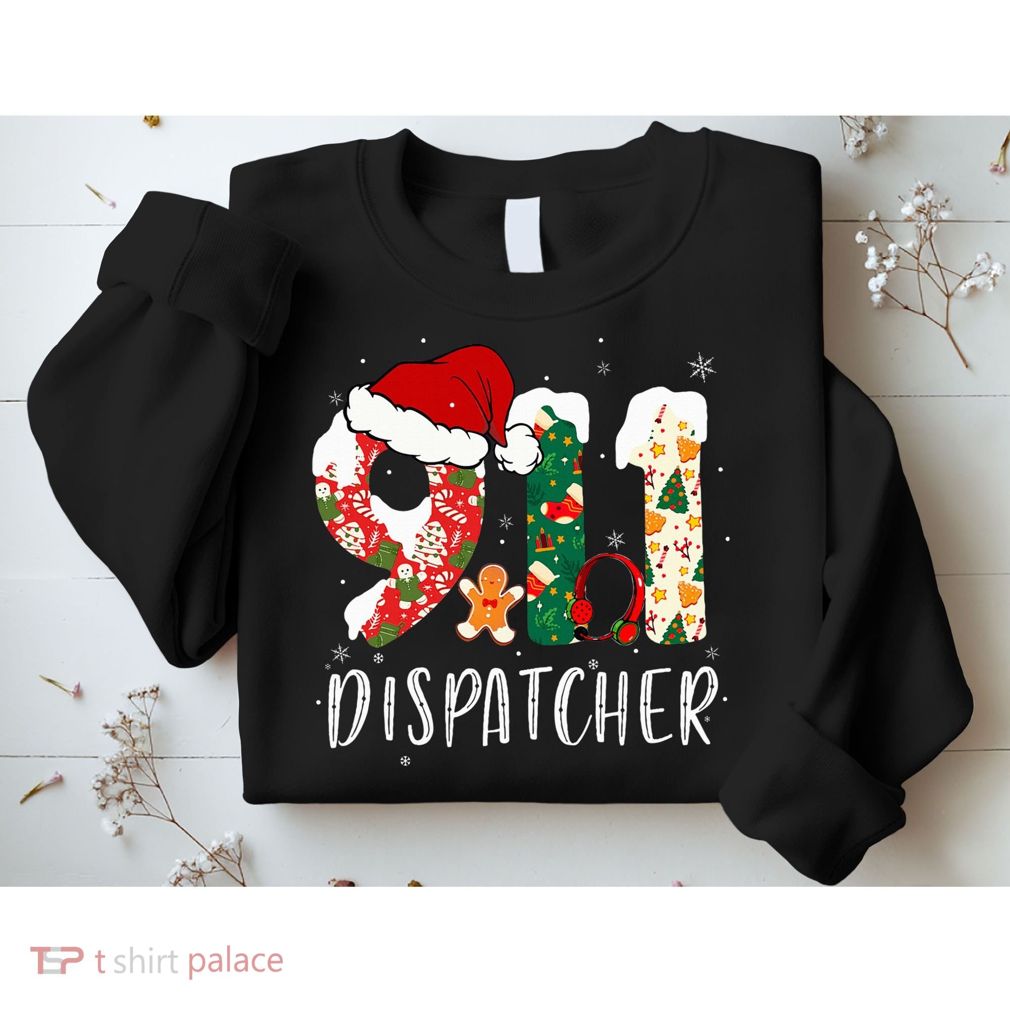 Christmas 911 Dispatcher Santa's Favorite 911 Dispatcher  Sweatshirt