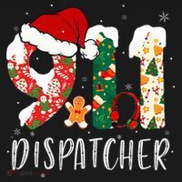 Christmas 911 Dispatcher Santa's Favorite 911 Dispatcher  Magnet thumb 1