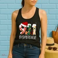 Christmas 911 Dispatcher Santa's Favorite 911 Dispatcher  Women's Tank Top thumb 2