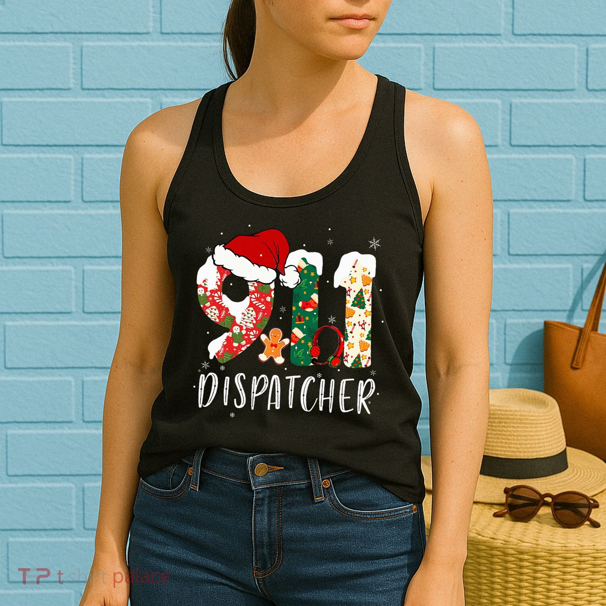 Christmas 911 Dispatcher Santa's Favorite 911 Dispatcher  Women's Tank Top