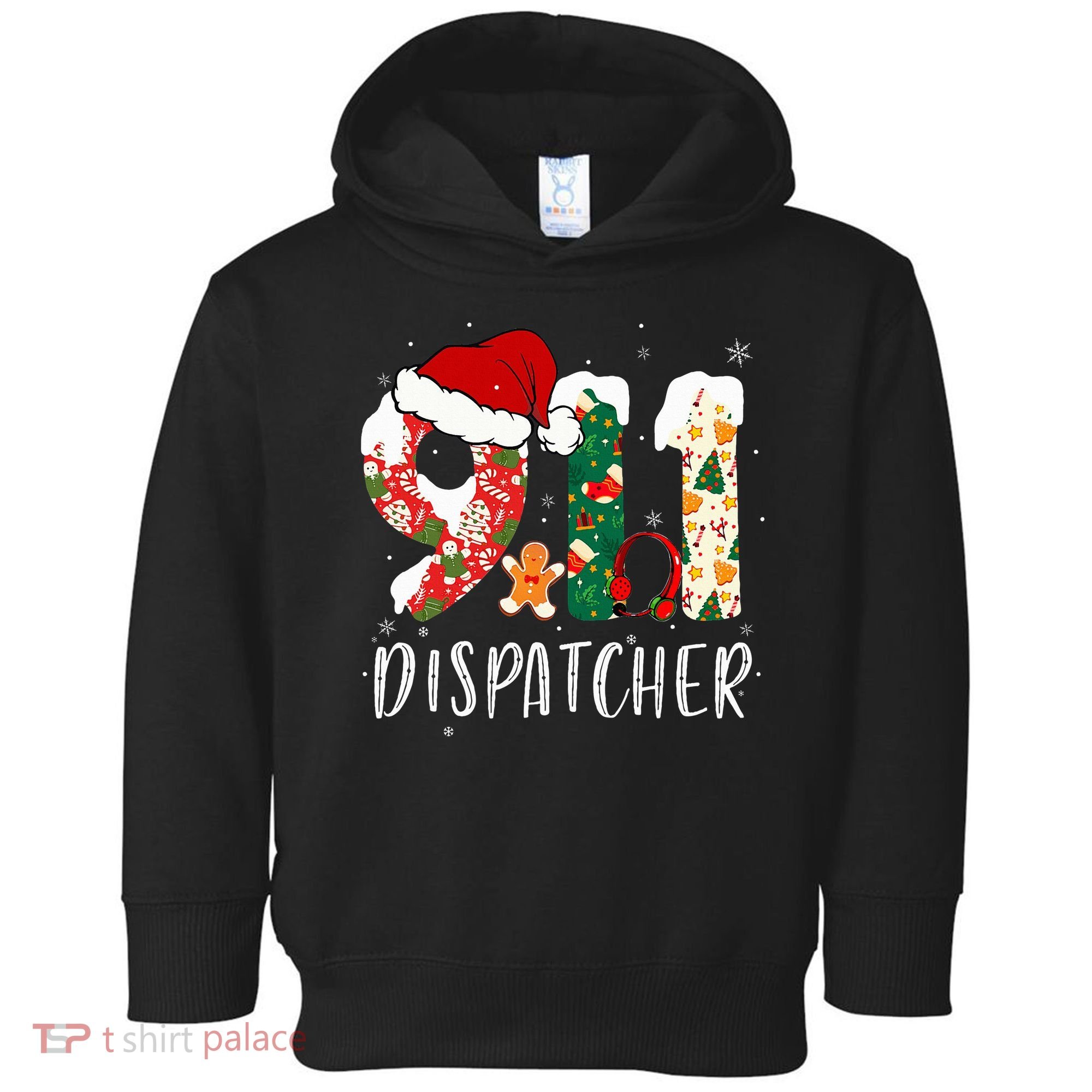 Christmas 911 Dispatcher Santa's Favorite 911 Dispatcher  Toddler Hoodie