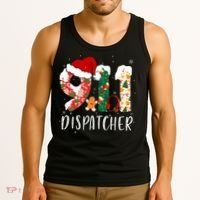 Christmas 911 Dispatcher Santa's Favorite 911 Dispatcher  Tank Top thumb 3